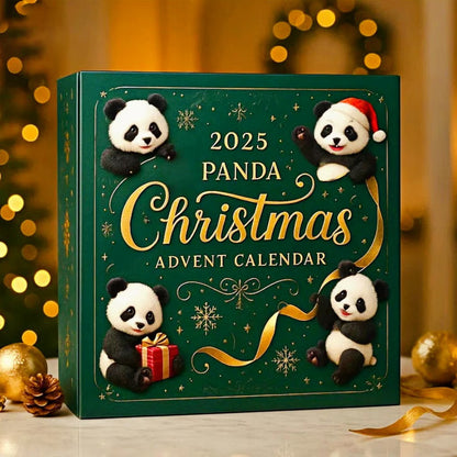 2025 Panda Christmas Advent Calendar 24 Pcs 2d Acrylic Ornaments Cute Christmas Countdown Hanging Decor