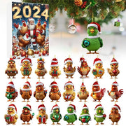 Christmas Home Ornaments 2025 Christmas Holiday Advent Calendar Advent Calendar Edition Chicken Set Christmas Hom