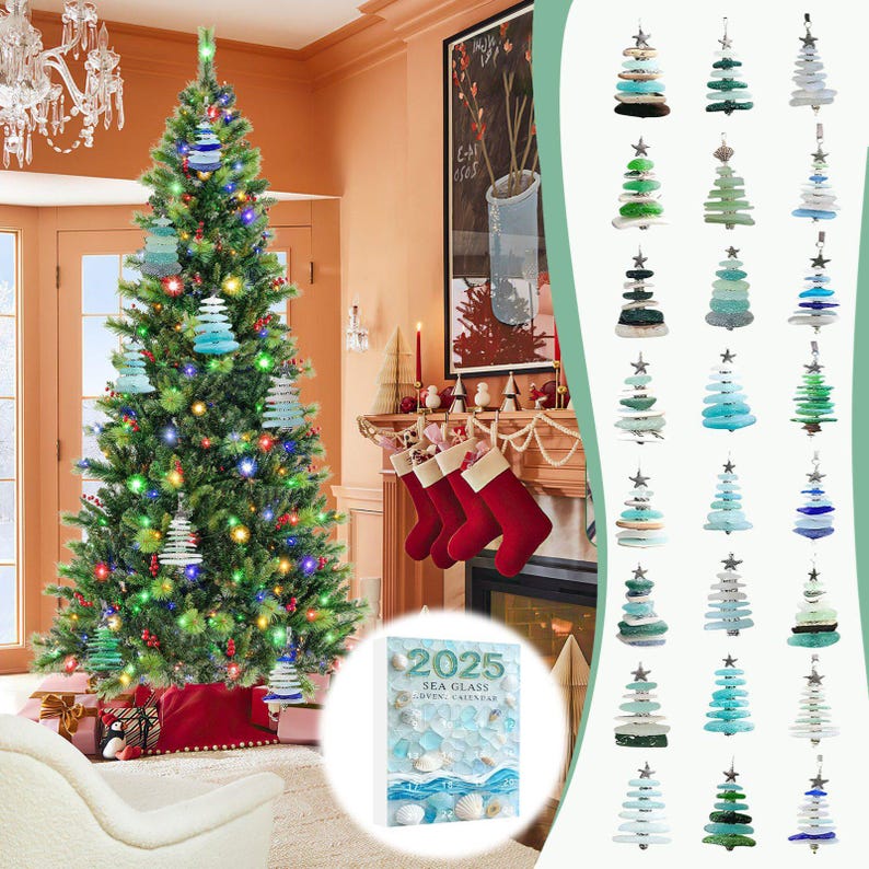 2025 Christmas Tree Countdown Ornament Set 24 Day Countdown Calendar Children's Christmas Gift A Christmas Present For Children Friends