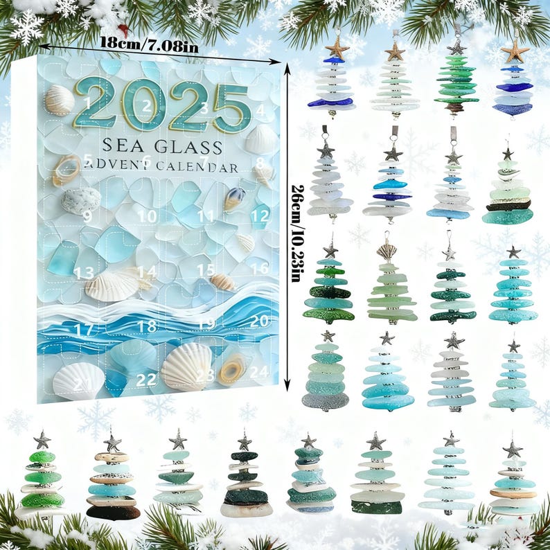 2025 Christmas Tree Countdown Ornament Set 24 Day Countdown Calendar Children's Christmas Gift A Christmas Present For Children Friends