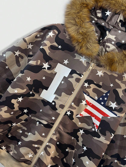 Men Casual Camouflage Print Hoodie