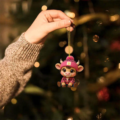 Highland Cow Advent Calendar 2025 Cute Mini Cow Figurines 24 Day Christmas Countdown Gift Holiday Decor For Kids  Cow Lover Unique Gift