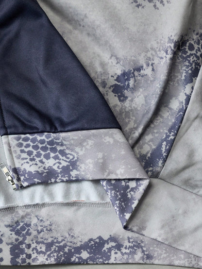 Chinese Print Plush Hooded Cropped Cardigan