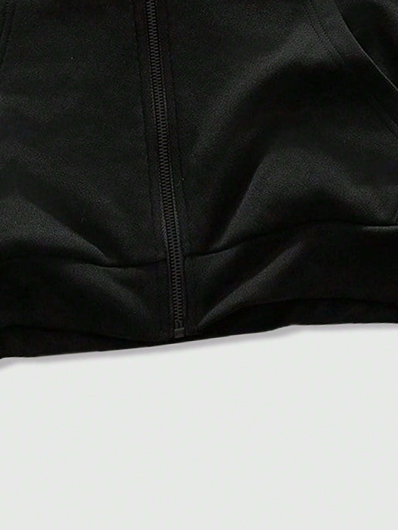 Men's Street Cross Print Zip Up Hoodie with Fur Collar