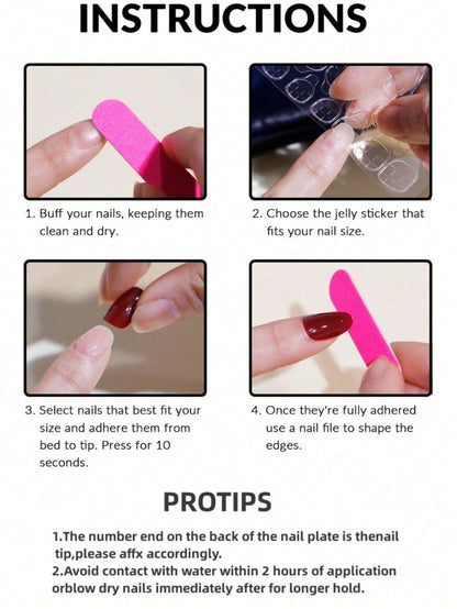 Elegant Cat Eye Red Purple Chic Press-On Nails