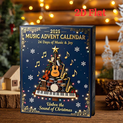 Advent Calendar 2025 For Music Lovers 24 Days Mini Musical Ornaments 2d Instrument Figures For Musicians Christmas Countdown Decor Gift