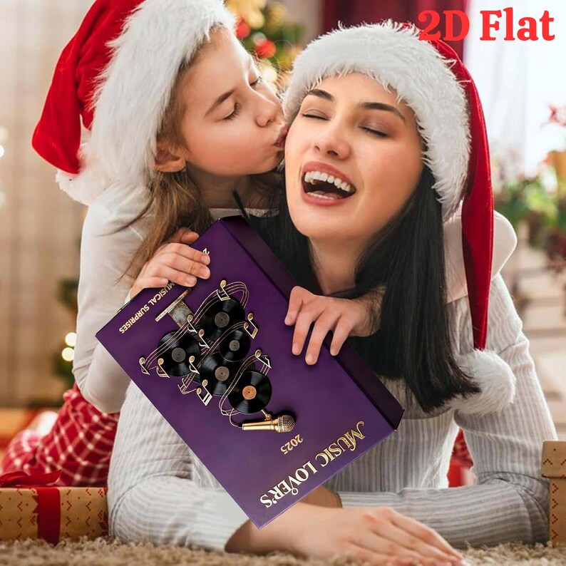 Advent Calendar 2025 For Music Lovers 24 Days 2d Acrylic Musical Instrument Ornamentscute Music Figures Xmas Tree Decorgift For Musicians
