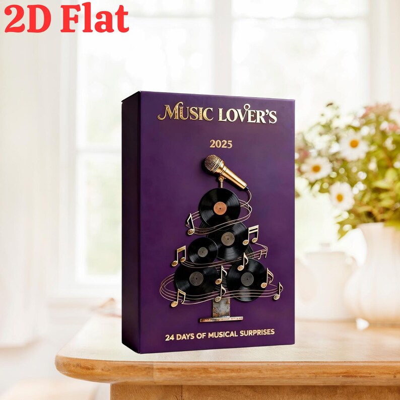 Advent Calendar 2025 For Music Lovers 24 Days 2d Acrylic Musical Instrument Ornamentscute Music Figures Xmas Tree Decorgift For Musicians