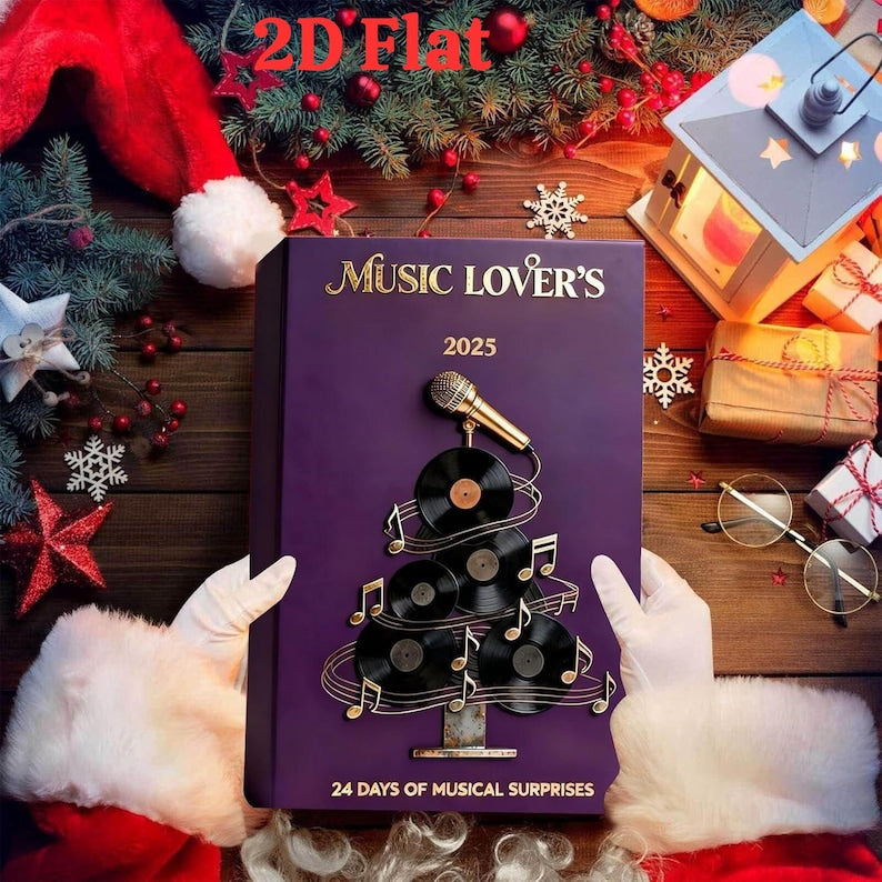 Advent Calendar 2025 For Music Lovers 24 Days 2d Acrylic Musical Instrument Ornamentscute Music Figures Xmas Tree Decorgift For Musicians