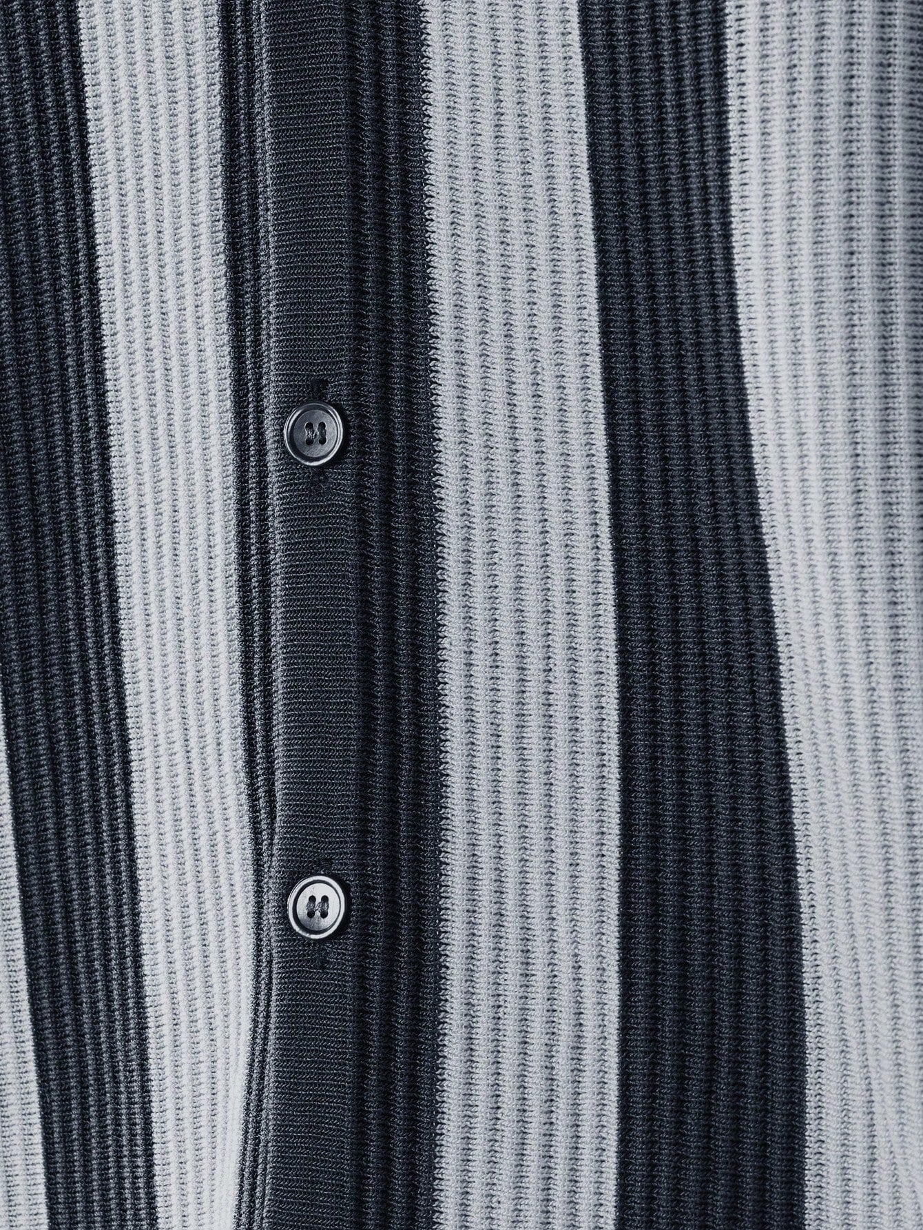 Relaxed Vertical Stripe Knitted Polo Shirt