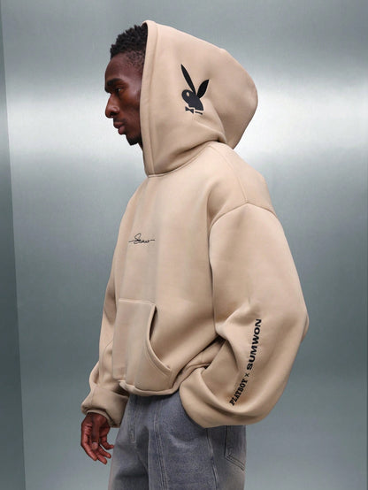 Men's Bunny Logo Crop Urban Hoodie