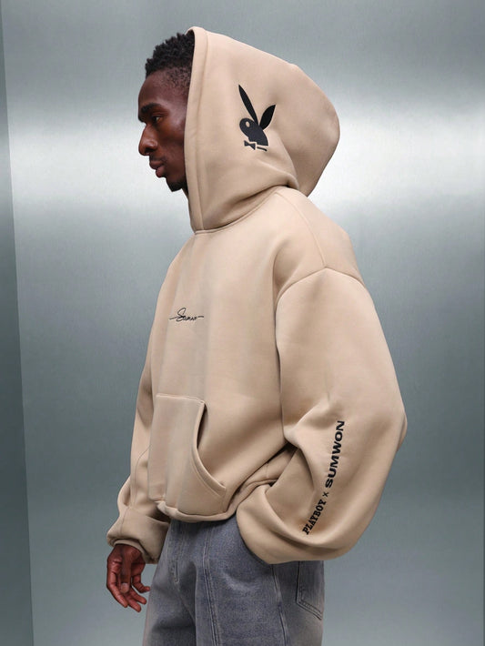 Men's Bunny Logo Crop Urban Hoodie
