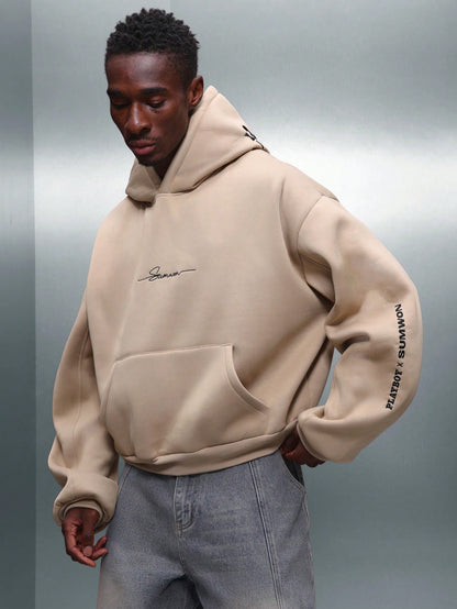 Men's Bunny Logo Crop Urban Hoodie
