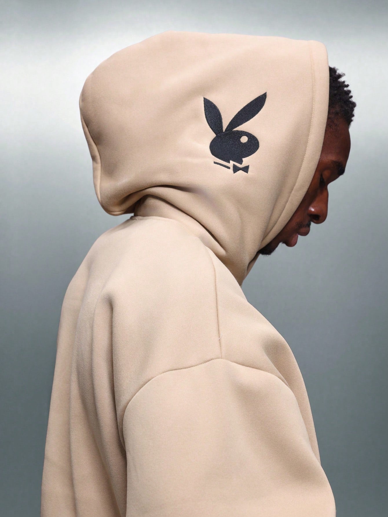 Men's Bunny Logo Crop Urban Hoodie