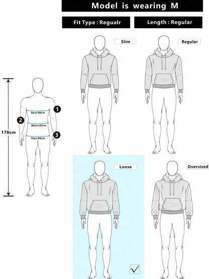 Men's Street Washed Oversized Copper Ring Detail Hoodie