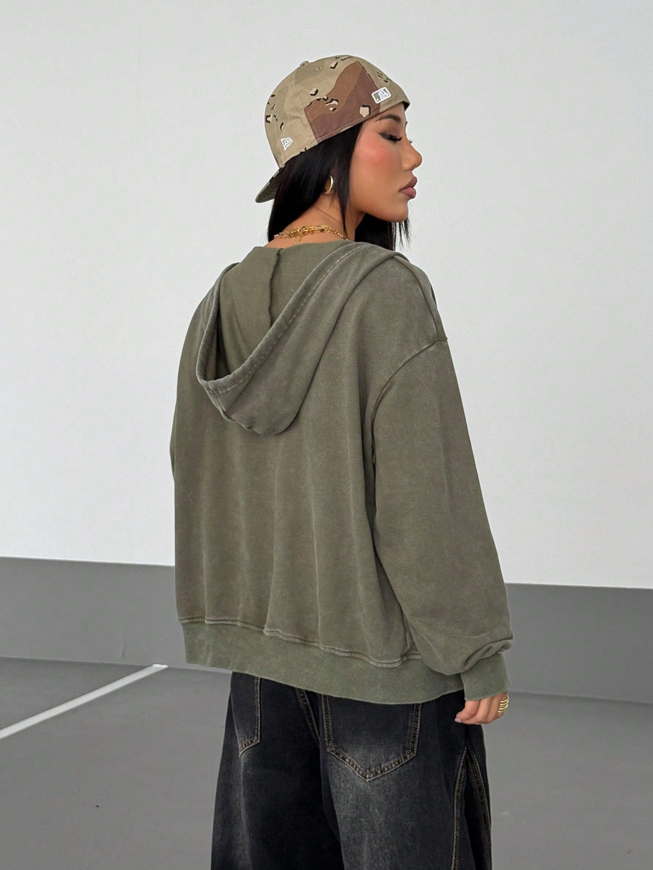 Women Y2K Gothic Distressed Hoodie