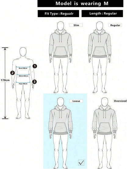 Men Street Life Skull Print Hoodie