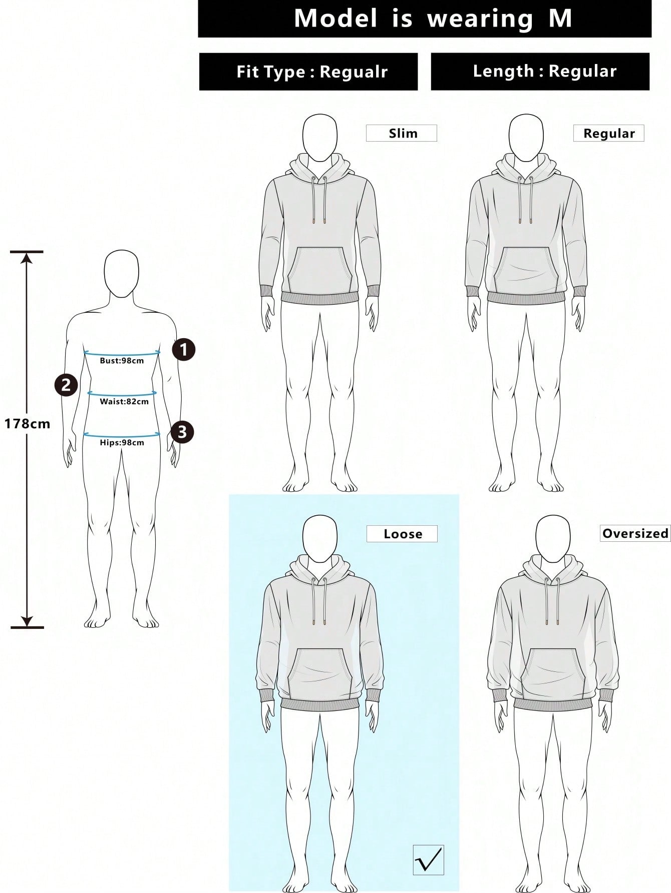 Men's Color Block Drawstring Casual Hooded