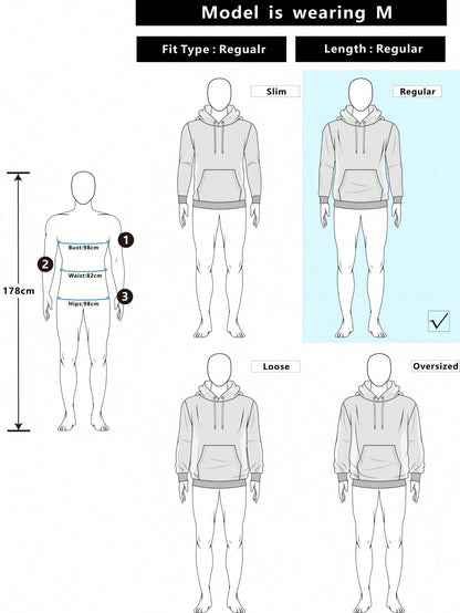 Men's Cool Biker Graphic Zip-Up Autumn Winter Hoodie