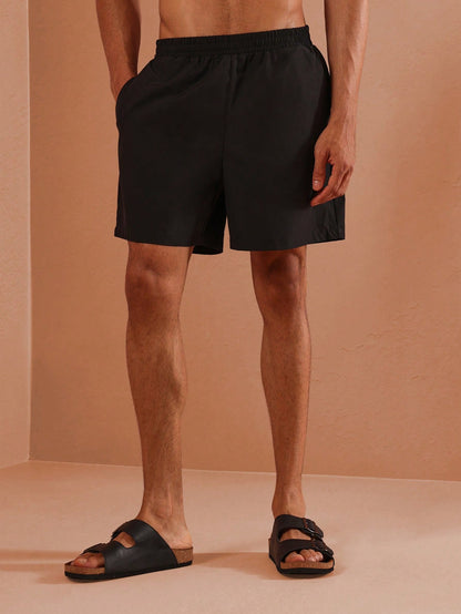 Men's Regular Fit Pull-On Drawstring Swim Shorts