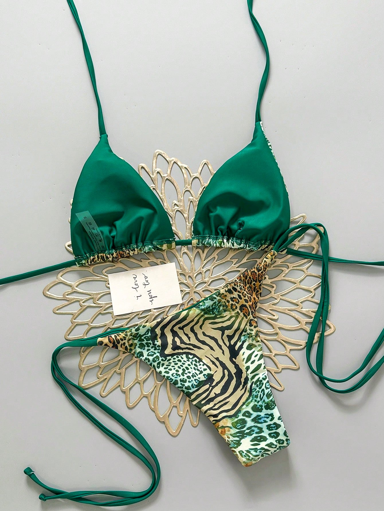 Vintage Leopard Print Sexy 2-Piece Bikini Set
