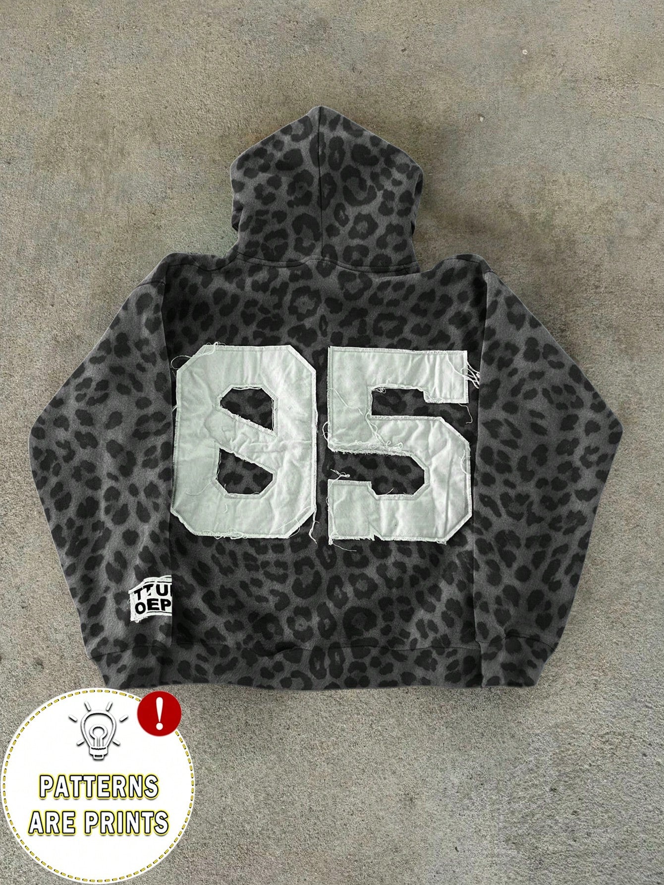 Retro Street Fashion Leopard Print Zipper Hoodie