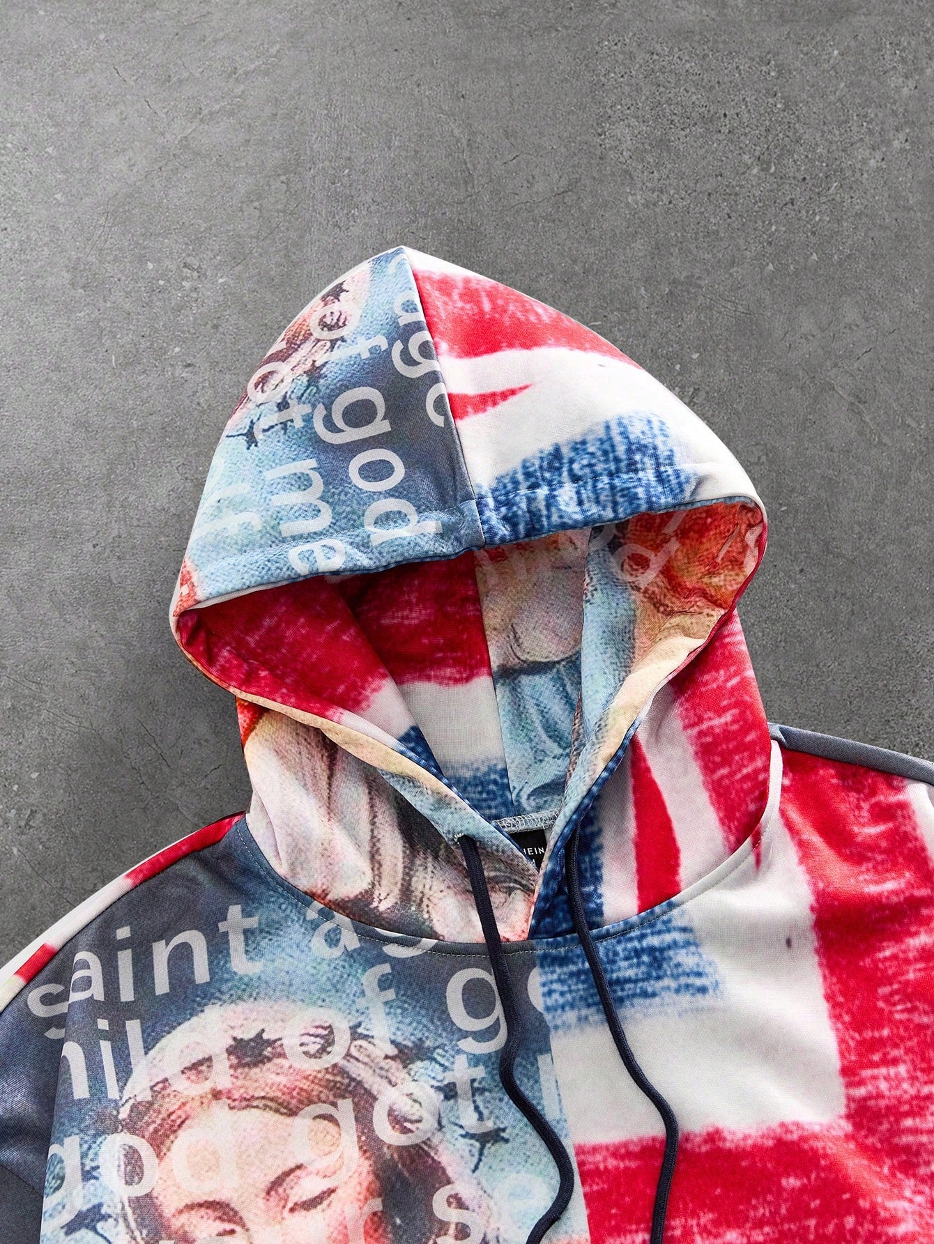 Men Digital Graphic Print Figure Hoodie