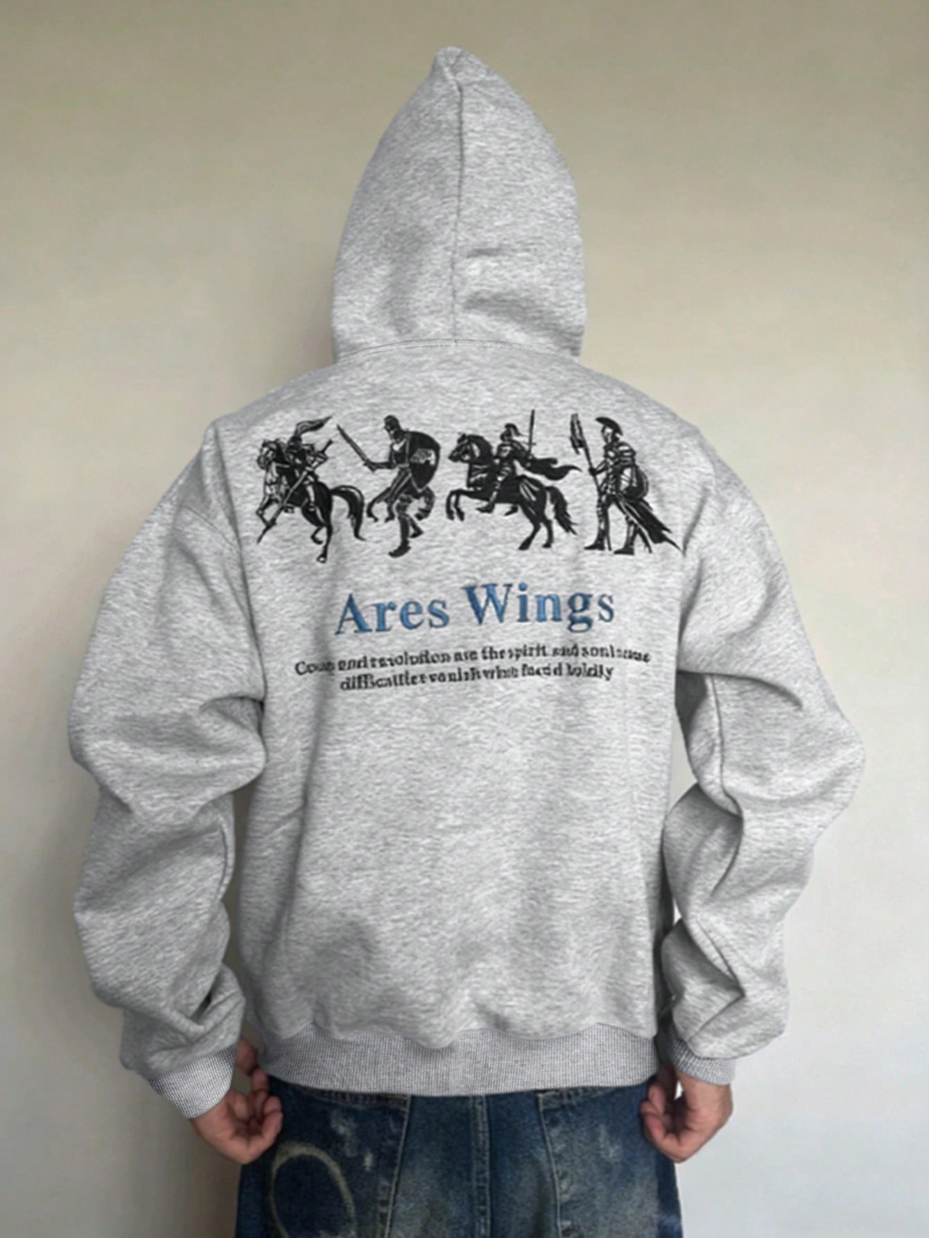 Men's Cool Biker Graphic Zip-Up Autumn Winter Hoodie