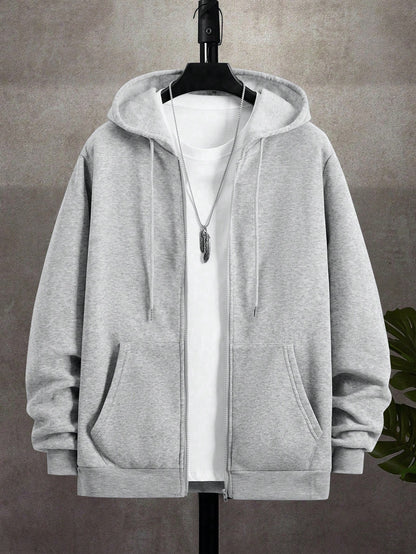 Men's Cool Biker Graphic Zip-Up Autumn Winter Hoodie