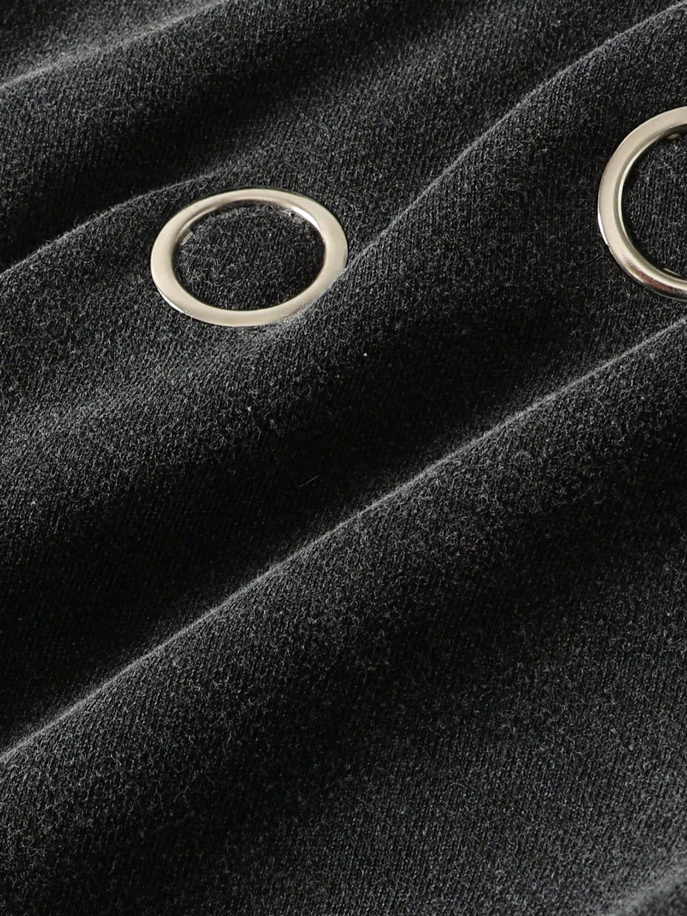 Men's Street Washed Oversized Copper Ring Detail Hoodie