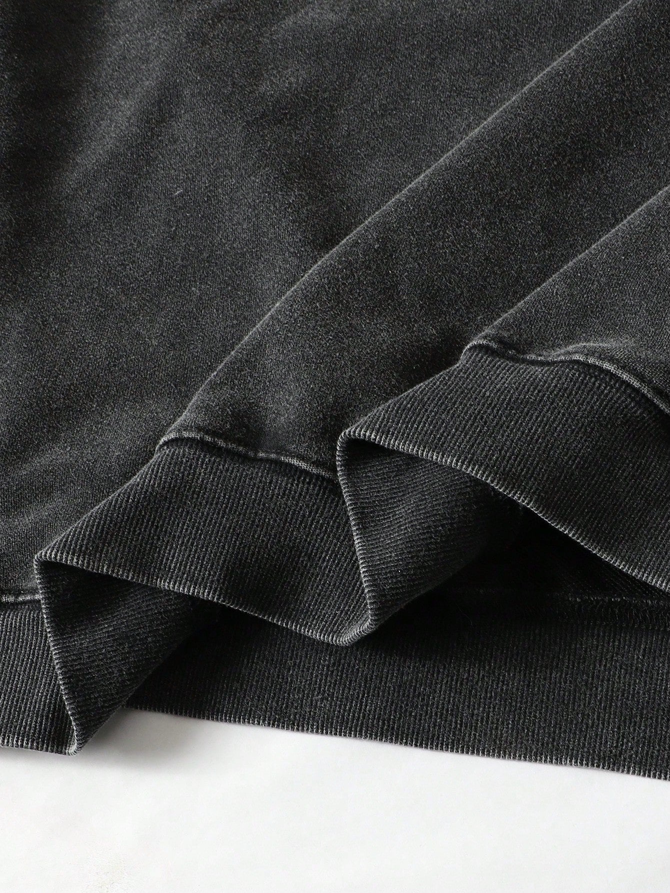 Men's Street Washed Oversized Copper Ring Detail Hoodie