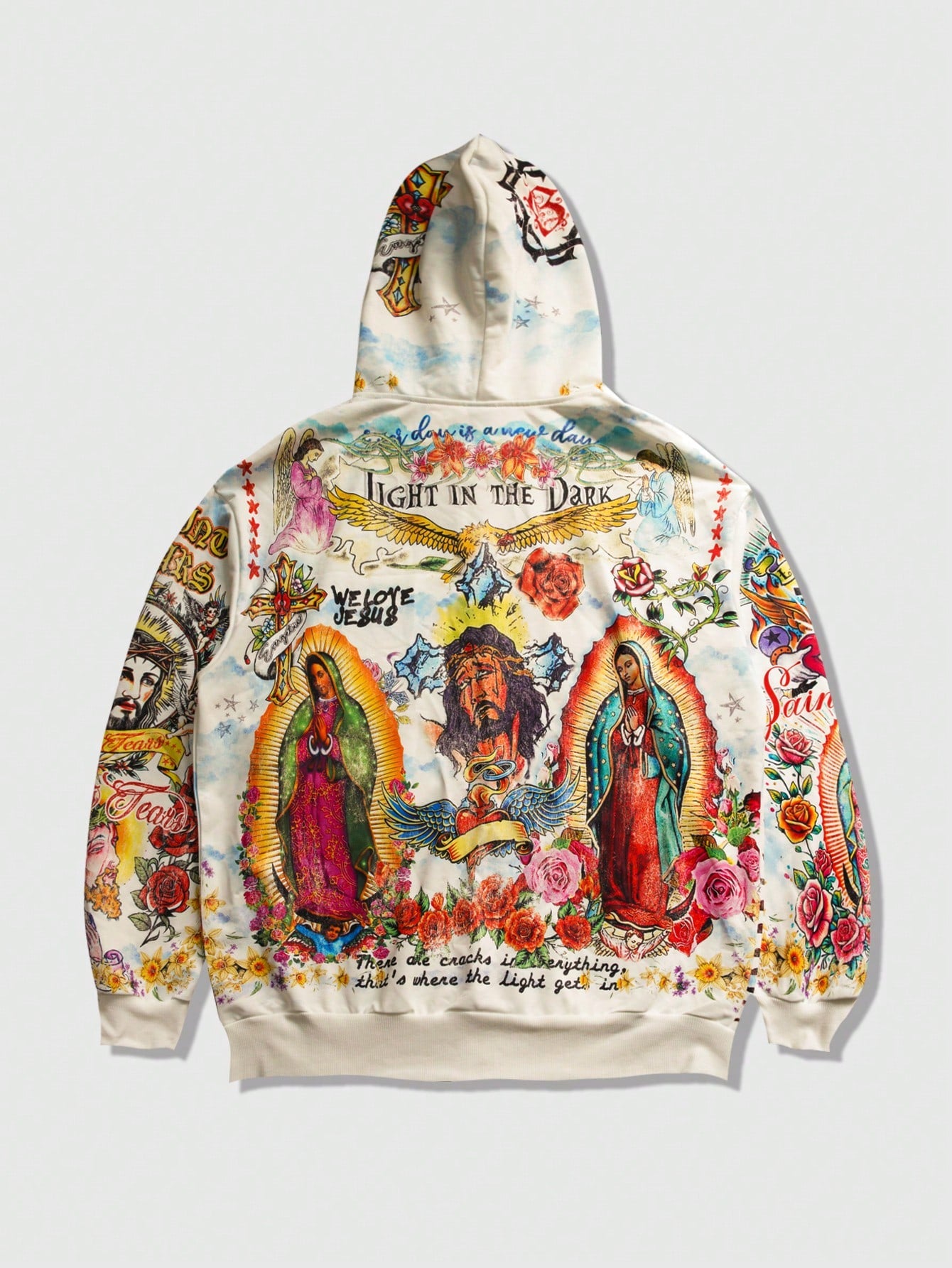 Men's Casual Graphic Print Zip-Up Hoodie