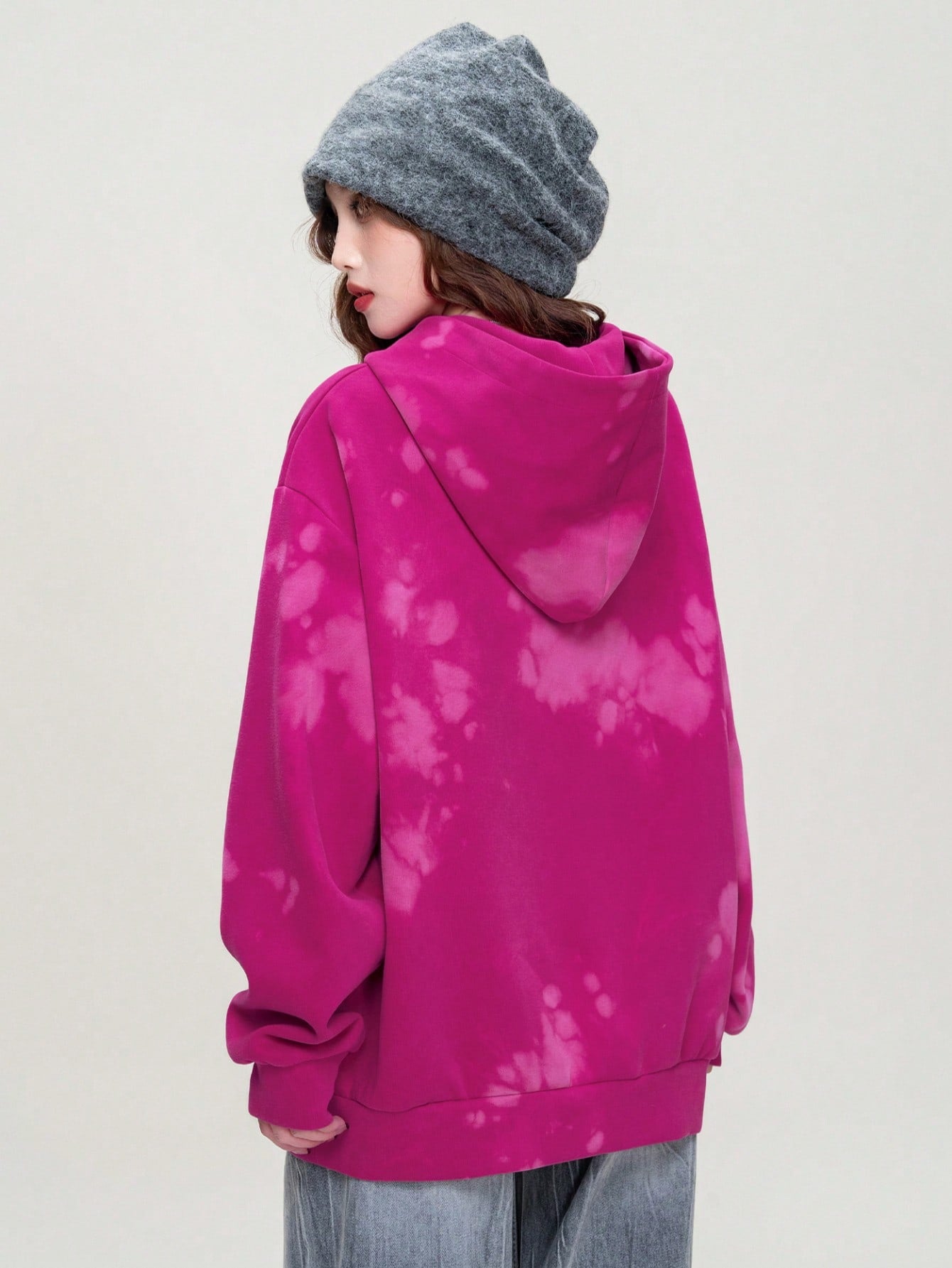 Women's Casual Contrast Color Loose Fit Winter Hoodie