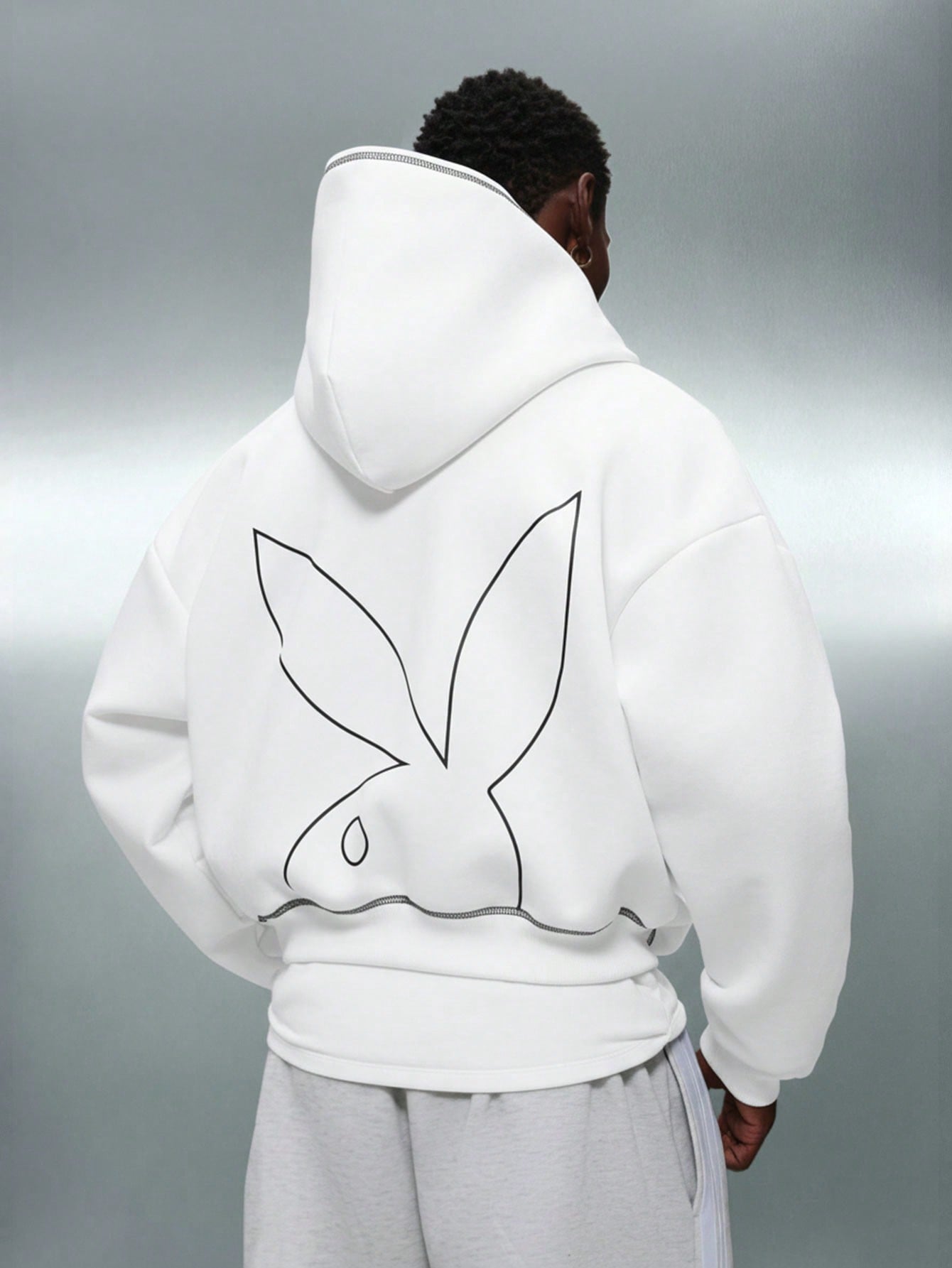 Playboy X Sumwon Crop Fit Heritage Bunny Logo Hoodie