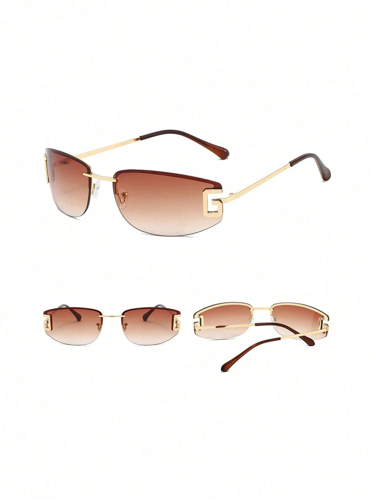 Oval Frameless Y2K Retro High-End Fashion Glasses