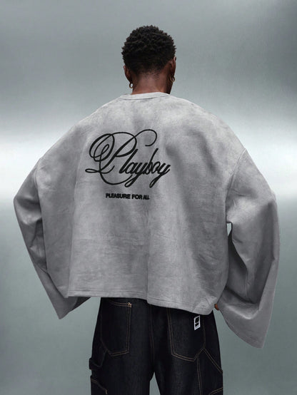 PLAYBOY X SUMWON Oversized Crop Long Sleeve Tee