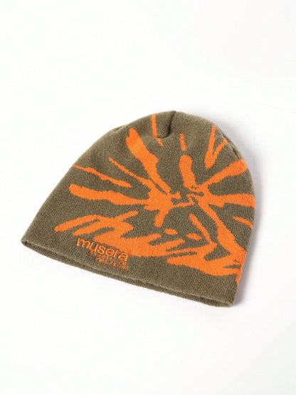 MUSERA Thick Knit Embroidered Letter Beanie Hat