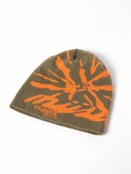 MUSERA Thick Knit Embroidered Letter Beanie Hat