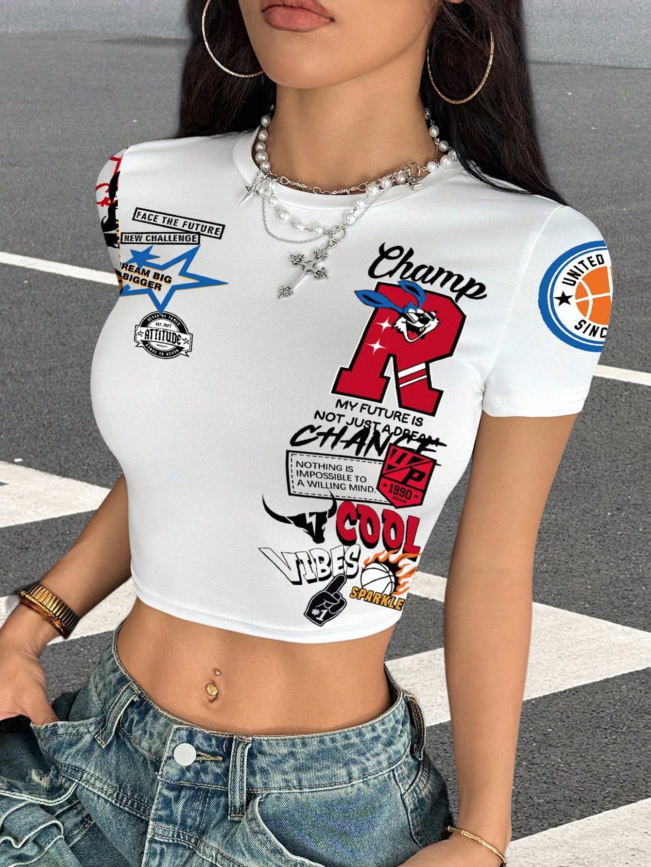 Slim Fit Rabbit Graphic Athletic T-Shirt
