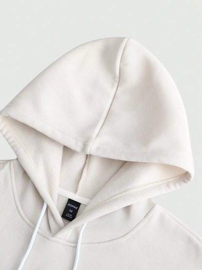 Men's Color Block Drawstring Casual Hooded