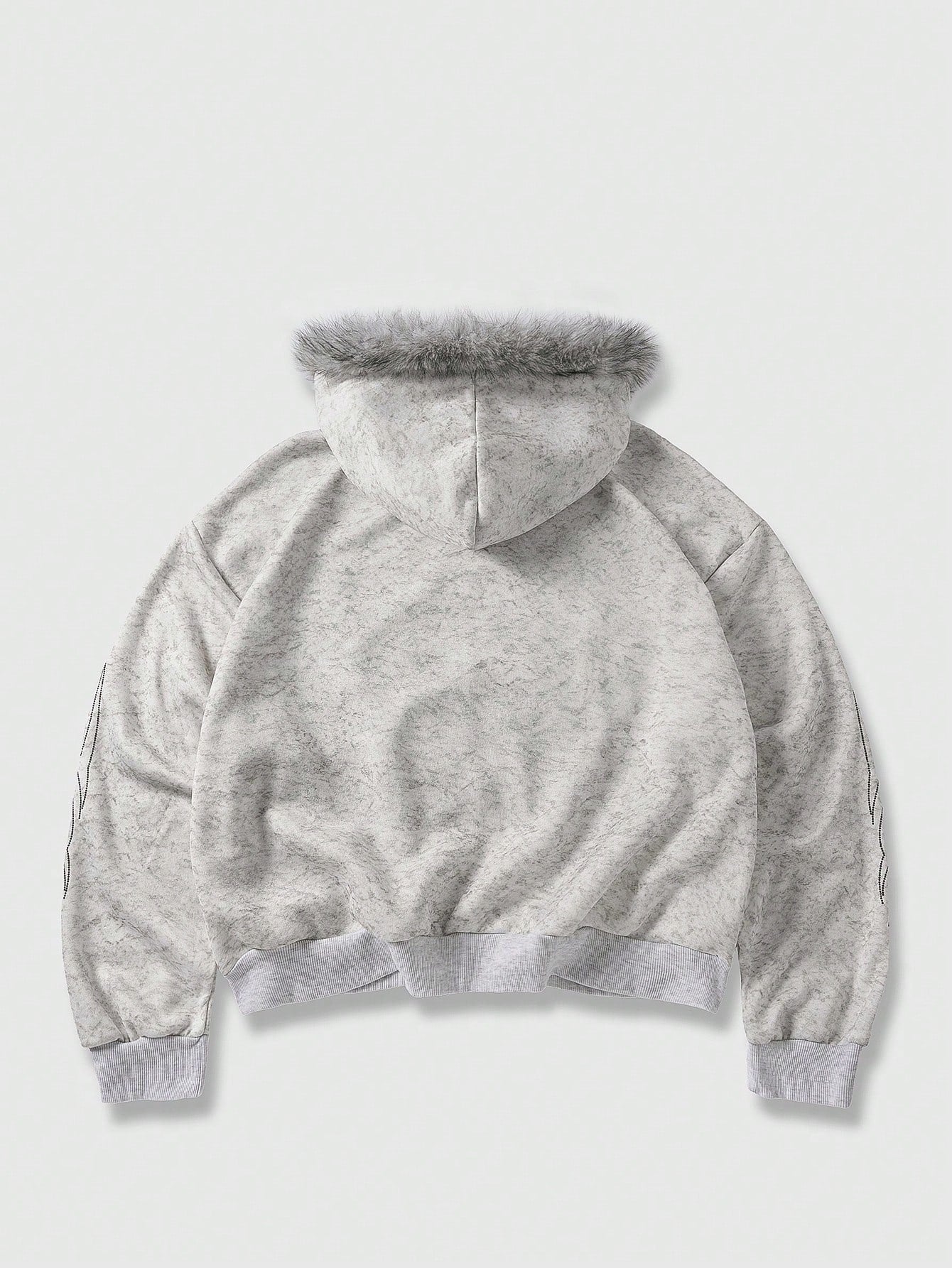 Men's Casual Retro Rhinestone Embellished Hoodie