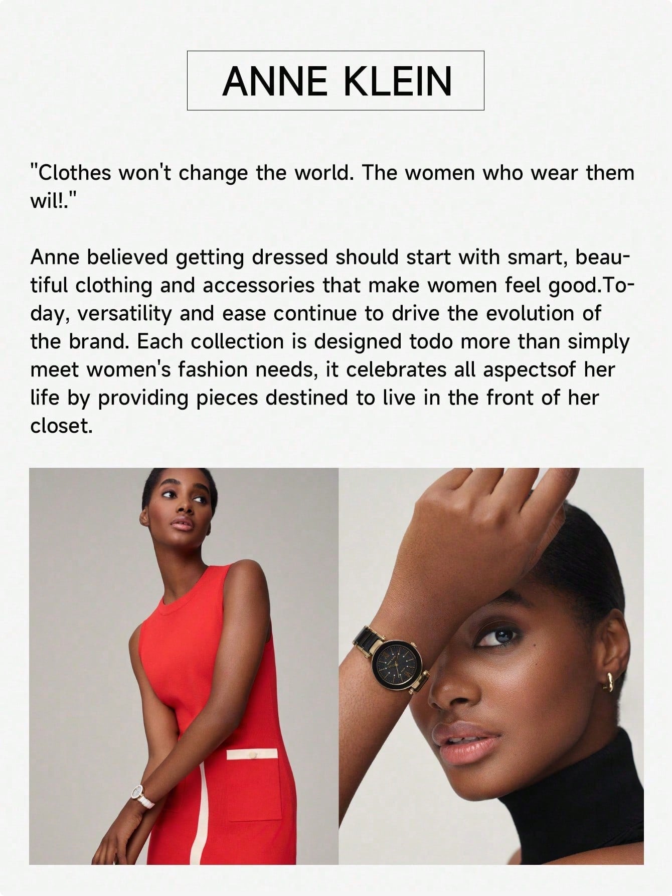 Anne Klein Rose Gold Classic Elegant Women's Watch