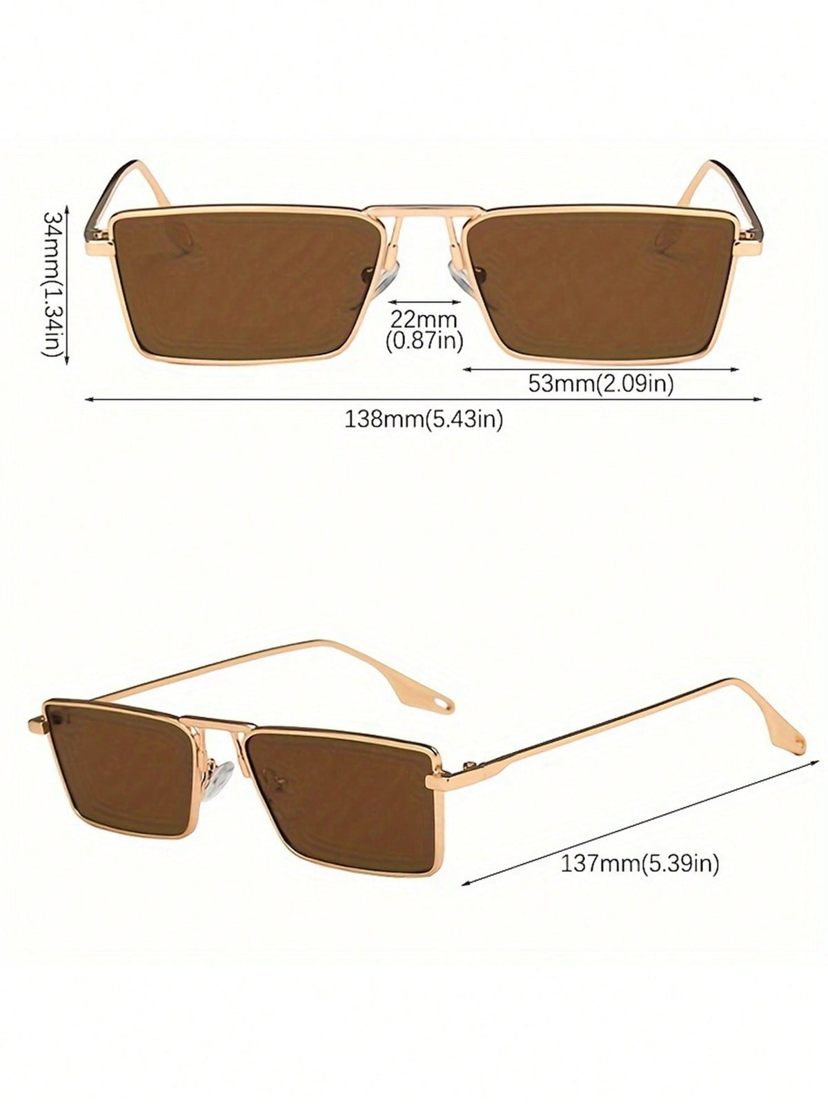 Retro Metal Square Small Frame Fashion Glasses