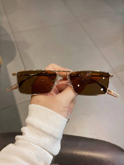 Retro Metal Square Small Frame Fashion Glasses