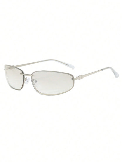 Oval Frameless Y2K Retro Chic Fashion Glasses