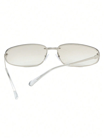 Oval Frameless Y2K Retro Chic Fashion Glasses