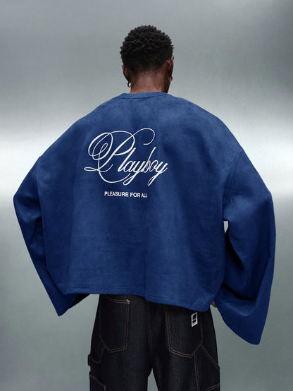 PLAYBOY X SUMWON Oversized Crop Long Sleeve Tee