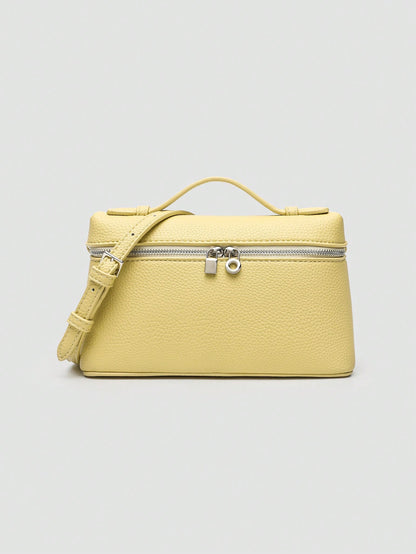 Elegant Ostrich Embossed PU Square Crossbody Bag