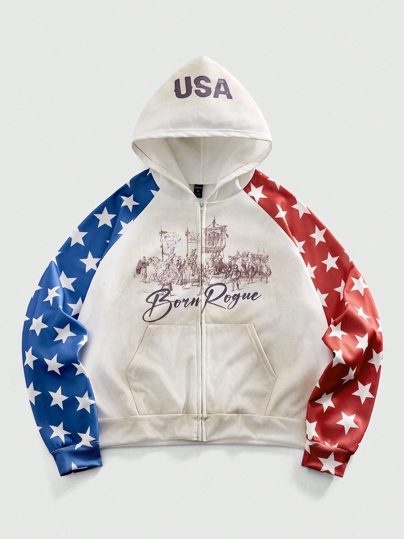 Men's Graphic Zip-Up Winter Hoodie