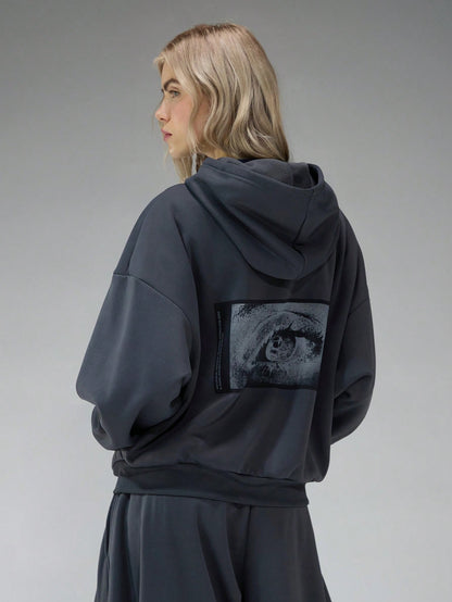 Women's Super Oversized Y2K Hoodie with Back Graphic